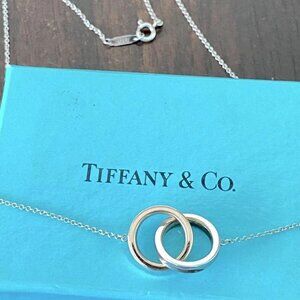 Tiffany & Co 925 Rubedo Interlocking Combination Necklace Silver Jewelry